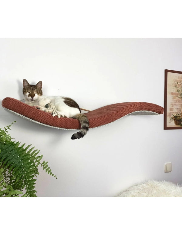 Cat's Atelier Cat Shelf | Playful Curve Left 95 cm-Cat Shelf-Cat's Atelier- Silver Circle Pets
