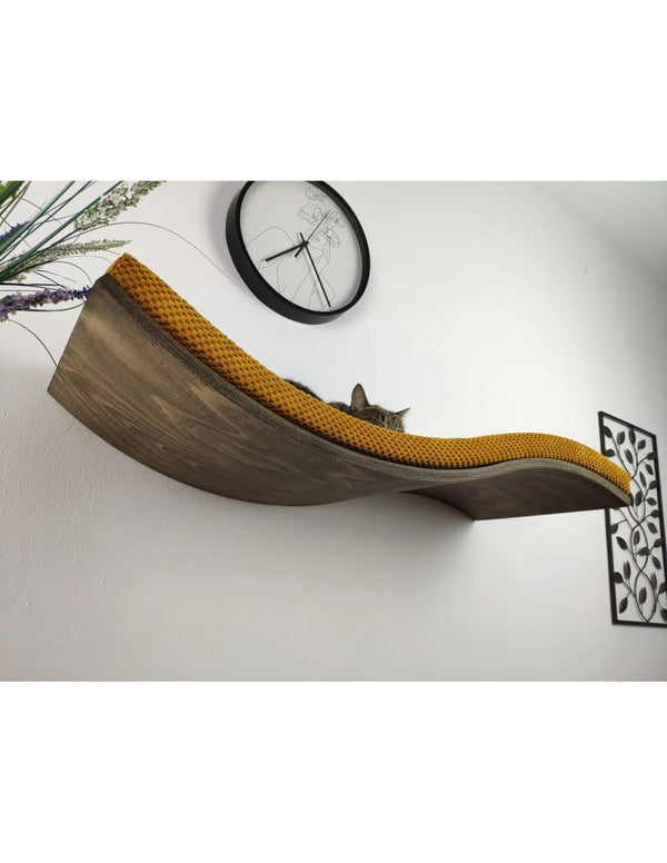 Cat's Atelier Cat Shelf | The Wavey Retreat 95 cm-Cat Shelf-Cat's Atelier- Silver Circle Pets
