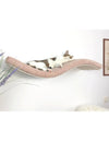 Cat's Atelier Cat Wall Shelf | Playful Curve Left 75 cm-Cat Shelf-Cat's Atelier- Silver Circle Pets