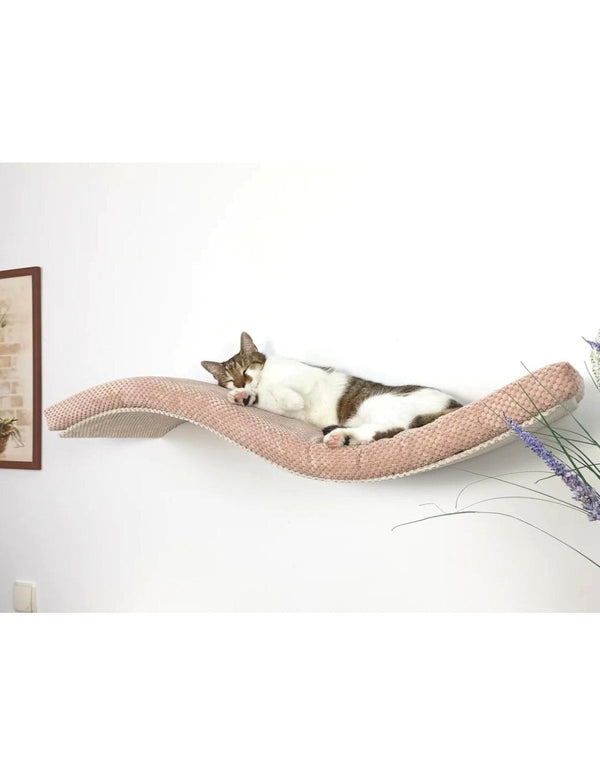 Cat's Atelier Cat Wall Shelf | The Playful Curve Right 95 cm-Cat Shelf-Cat's Atelier- Silver Circle Pets