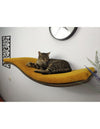 Cat's Atelier Wood Base Cat Wall Shelf WAVE 95 cm | Unsymmetrical Right-Cat Shelf-Cat's Atelier- Silver Circle Pets
