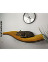 Cat's Atelier Wood Base Cat Wall Shelf WAVE 95 cm | Unsymmetrical Right-Cat Shelf-Cat's Atelier- Silver Circle Pets