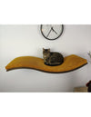 Cat's Atelier Wood Base Cat Wall Shelf WAVE 95 cm | Unsymmetrical Right-Cat Shelf-Cat's Atelier- Silver Circle Pets