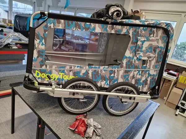 Doggy Tourer Beethoven XL 4-Wheel Dog Bike Trailer-Dog Bike Trailer-Doggy Tourer- Silver Circle Pets