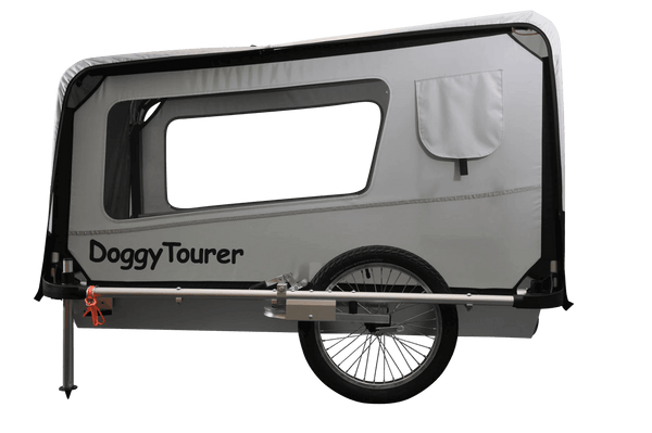 Doggy Tourer Beethoven XL Dog Bike Trailer-Dog Bike Trailer-Doggy Tourer- Silver Circle Pets