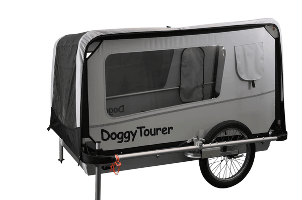 Doggy Tourer Beethoven XL Dog Bike Trailer-Dog Bike Trailer-Doggy Tourer- Silver Circle Pets