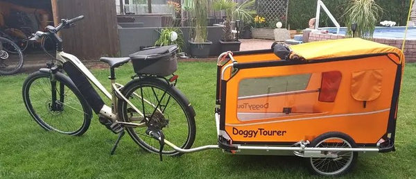 Doggy Tourer Beethoven XL Dog Bike Trailer-Dog Bike Trailer-Doggy Tourer- Silver Circle Pets