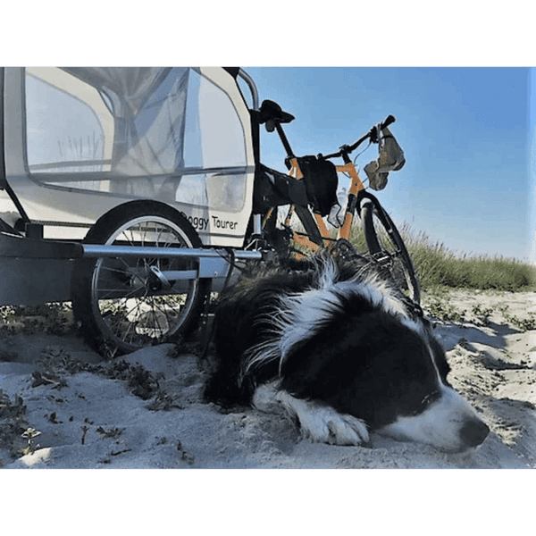 Doggy Tourer Boomer X Dog Bike Trailer-Dog Bike Trailer-Doggy Tourer- Silver Circle Pets