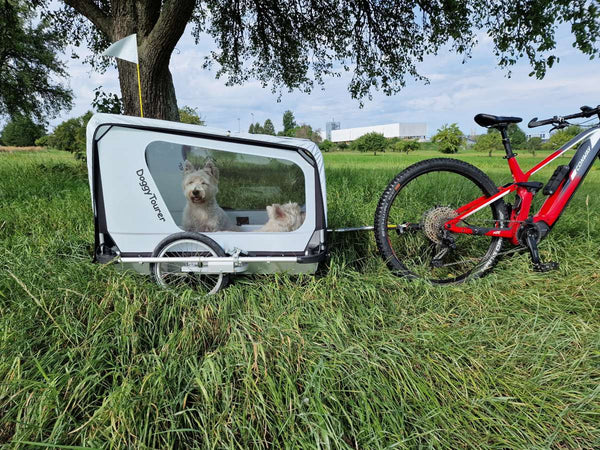 Doggy Tourer Boomer X Dog Bike Trailer-Dog Bike Trailer-Doggy Tourer- Silver Circle Pets