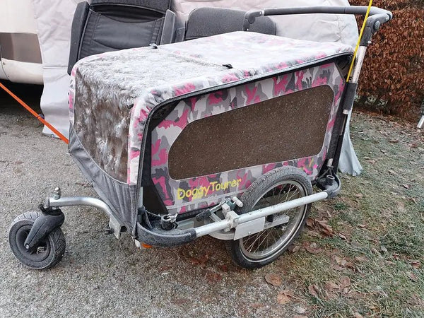 Doggy Tourer Boomer X Dog Bike Trailer-Dog Bike Trailer-Doggy Tourer- Silver Circle Pets
