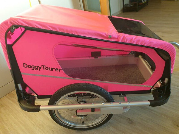 Doggy Tourer Snoopy Medium Dog Bike Trailer-Dog Bike Trailer-Doggy Tourer- Silver Circle Pets