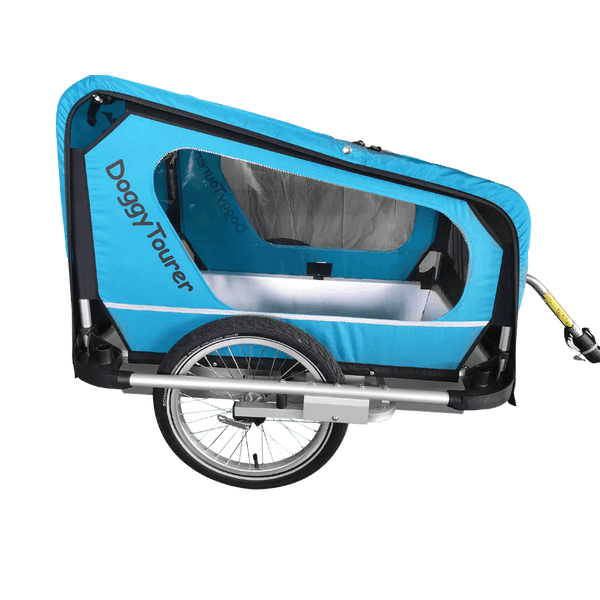 Doggy Tourer Snoopy Medium Dog Bike Trailer-Dog Bike Trailer-Doggy Tourer- Silver Circle Pets