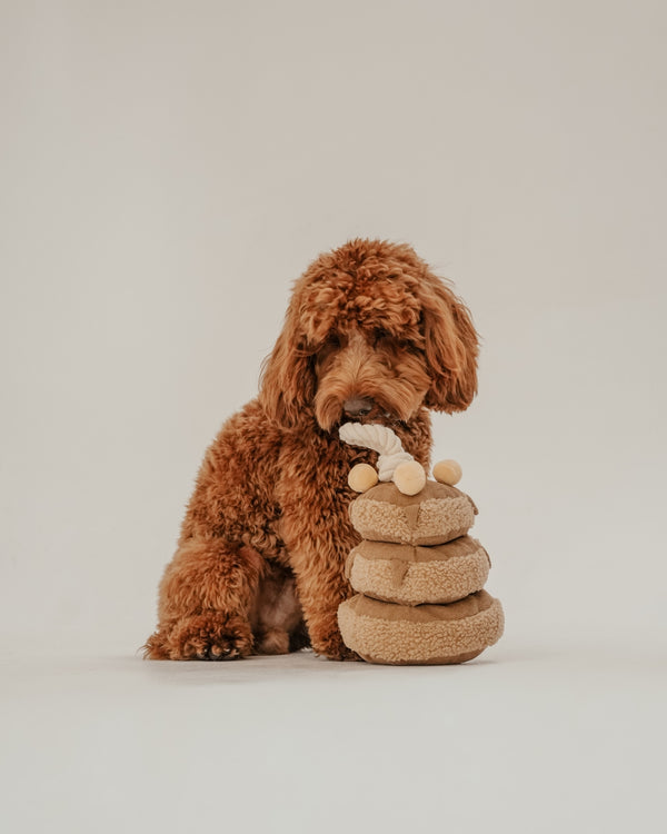 By Teddy Maple Pancake Stack Dog Toy