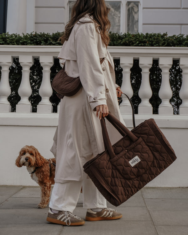 By Teddy Quilted Pet Settle Mat Tote | 2-in-1 | Sherpa