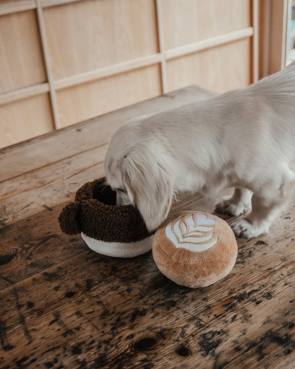 By Teddy Flat White Coffee Cup Dog Toy