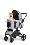 FikaGO Agile 2 Pet Stroller | Auto One-Second Fold-Pet Strollers-FikaGo- Silver Circle Pets
