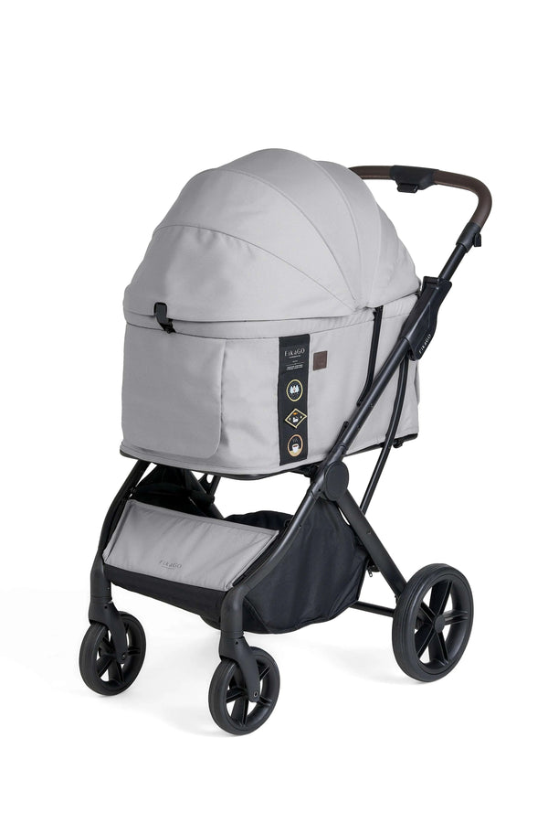 FikaGO Agile 2 Pet Stroller | Auto One-Second Fold-Pet Strollers-FikaGo- Silver Circle Pets