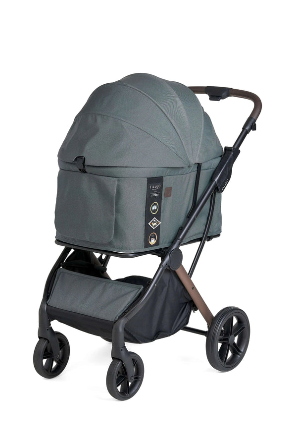 FikaGO Agile 2 Pet Stroller | Auto One-Second Fold-Pet Strollers-FikaGo- Silver Circle Pets