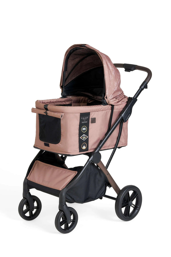 FikaGO Agile 2 Pet Stroller | Auto One-Second Fold-Pet Strollers-FikaGo- Silver Circle Pets