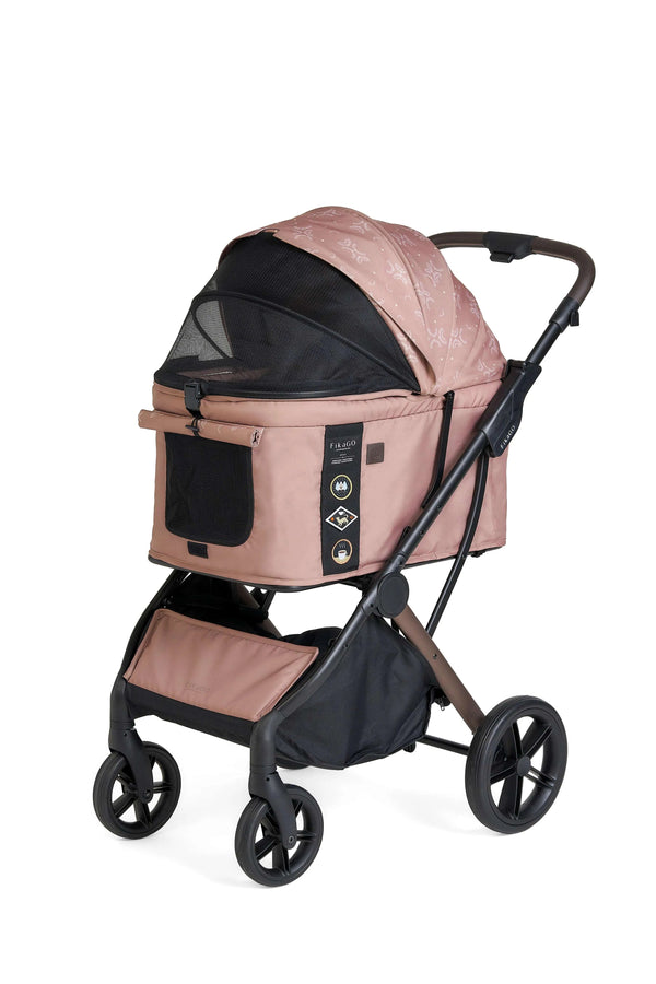 FikaGO Agile 2 Pet Stroller | Auto One-Second Fold-Pet Strollers-FikaGo- Silver Circle Pets