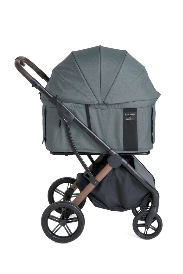 FikaGO Agile 2 Pet Stroller | Auto One-Second Fold-Pet Strollers-FikaGo- Silver Circle Pets
