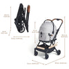 FikaGO Flytta Plus Detachable Pet Stroller | 3-in-1 Pet Travel System-Pet Strollers-FikaGo- Silver Circle Pets
