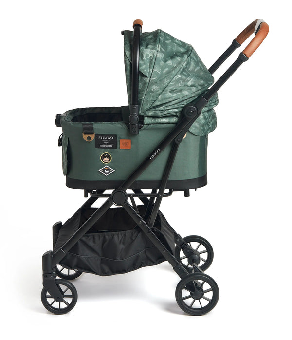 FikaGO Flytta Plus Detachable Pet Stroller | 3-in-1 Pet Travel System-Pet Strollers-FikaGo- Silver Circle Pets