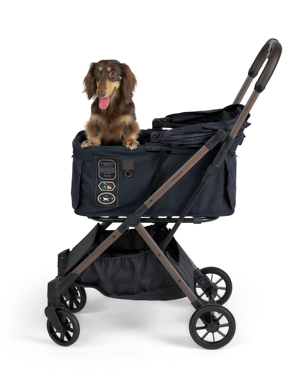 FikaGO FREE TO GO 2.5 Pet Stroller | Auto One-Second Fold-Pet Strollers-FikaGo- Silver Circle Pets