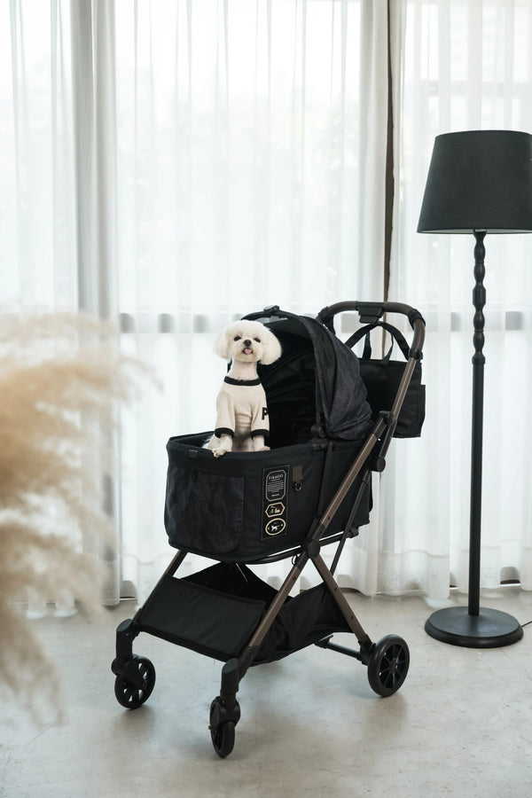 FikaGO FREE TO GO 2.5 Pet Stroller | Auto One-Second Fold-Pet Strollers-FikaGo- Silver Circle Pets