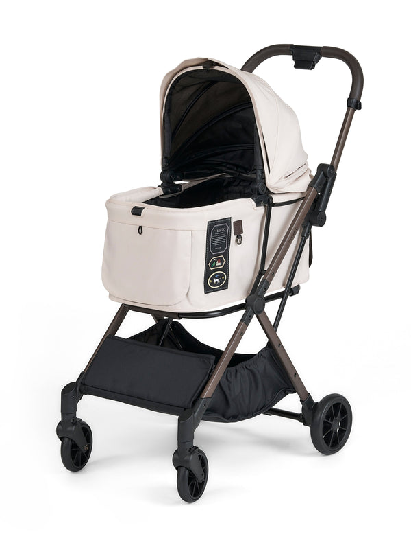 FikaGO FREE TO GO 2.5 Pet Stroller | Auto One-Second Fold-Pet Strollers-FikaGo- Silver Circle Pets
