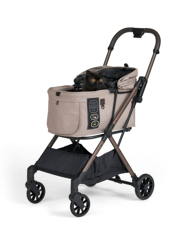 FikaGO FREE TO GO 2.5 Pet Stroller | Auto One-Second Fold-Pet Strollers-FikaGo- Silver Circle Pets