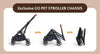 FikaGO GO Pet Stroller Frame | One Click Fold-Pet Strollers-FikaGo- Silver Circle Pets