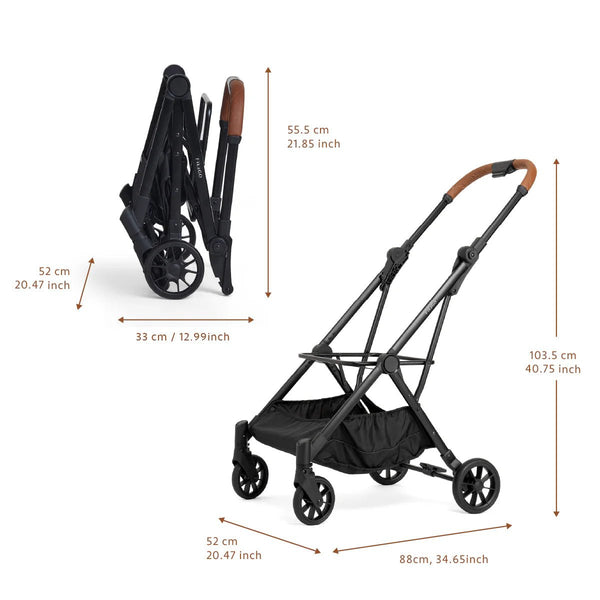 FikaGO GO Pet Stroller Frame | One Click Fold-Pet Strollers-FikaGo- Silver Circle Pets