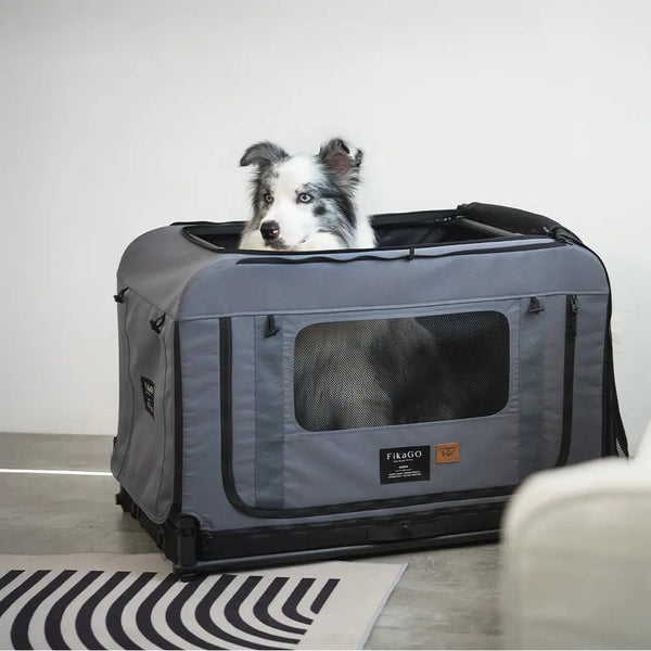 FikaGO King + Queen Pet Wagon | 3-in-1 Wagon & Multi-Size Kennel & Bike Trailer-Pet Trailer-FikaGo- Silver Circle Pets
