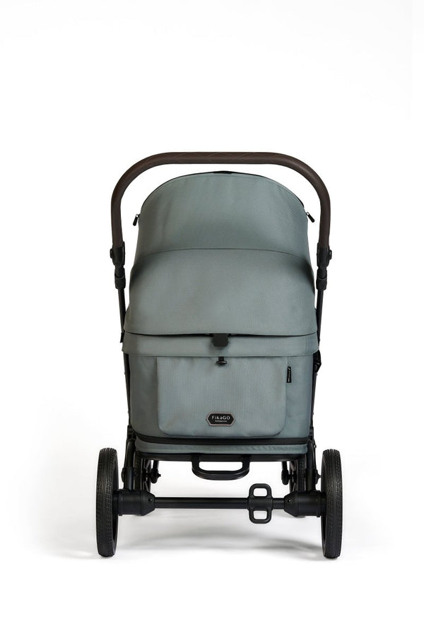FikaGO KROSS Large Pet Wagon | 100kg Capacity Push & Pull System-Pet Strollers-FikaGo- Silver Circle Pets