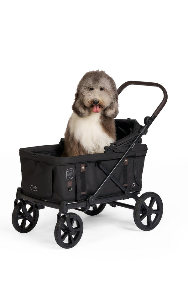 FikaGO KROSS Large Pet Wagon | 100kg Capacity Push & Pull System-Pet Strollers-FikaGo- Silver Circle Pets