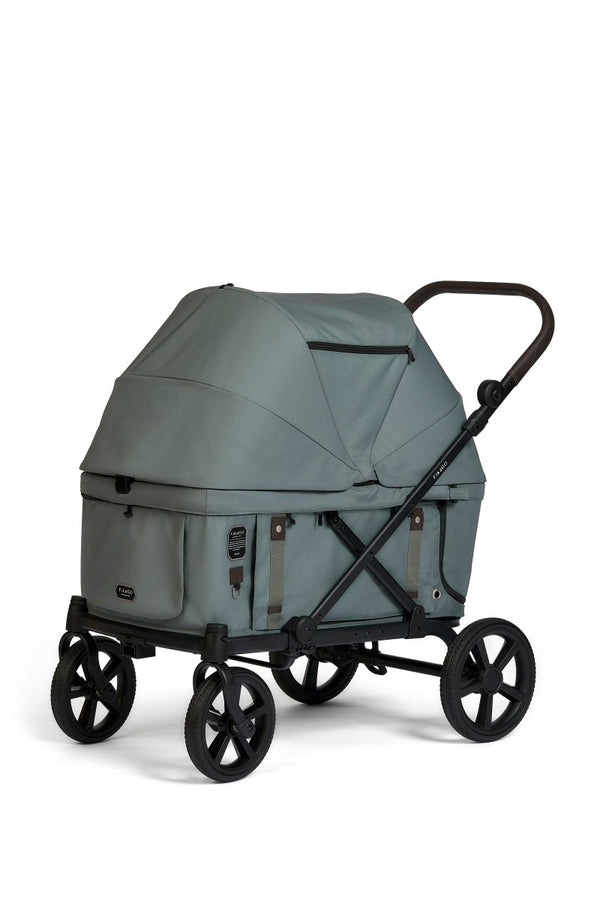 FikaGO KROSS Large Pet Wagon | 100kg Capacity Push & Pull System-Pet Strollers-FikaGo- Silver Circle Pets