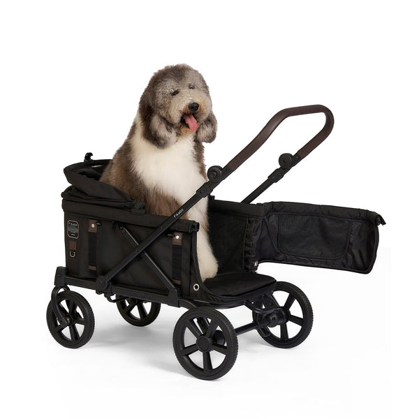 FikaGO KROSS Large Pet Wagon | 100kg Capacity Push & Pull System-Pet Strollers-FikaGo- Silver Circle Pets