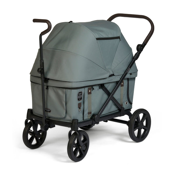 FikaGO KROSS Large Pet Wagon | 100kg Capacity Push & Pull System-Pet Strollers-FikaGo- Silver Circle Pets