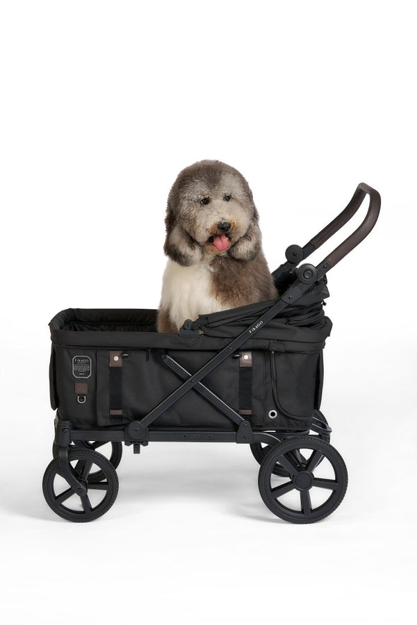 FikaGO KROSS Large Pet Wagon | 100kg Capacity Push & Pull System-Pet Strollers-FikaGo- Silver Circle Pets