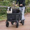 FikaGO KROSS Large Pet Wagon | 100kg Capacity Push & Pull System-Pet Strollers-FikaGo- Silver Circle Pets