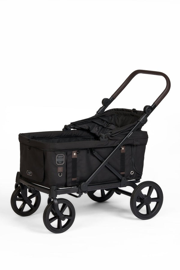 FikaGO KROSS Large Pet Wagon | 100kg Capacity Push & Pull System-Pet Strollers-FikaGo- Silver Circle Pets