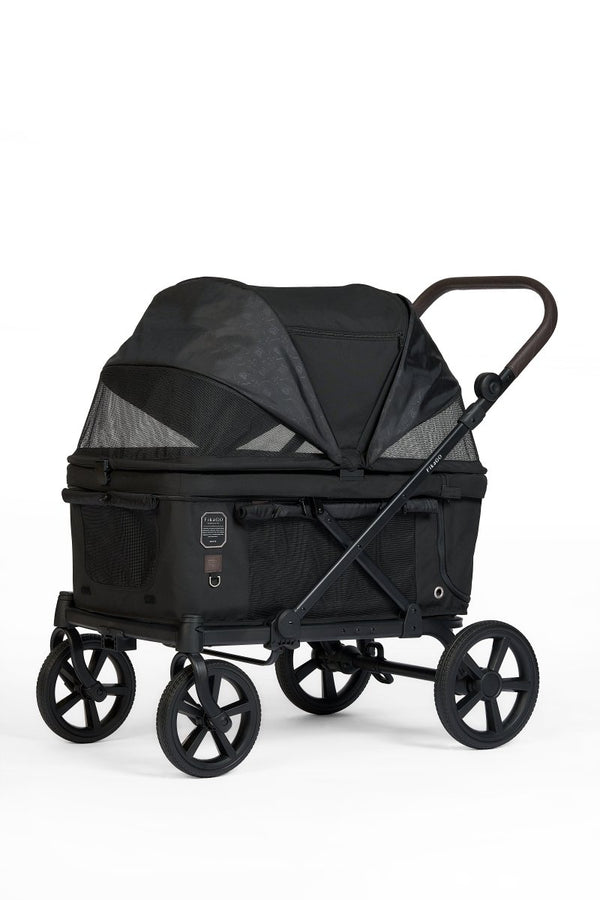FikaGO KROSS Large Pet Wagon | 100kg Capacity Push & Pull System-Pet Strollers-FikaGo- Silver Circle Pets