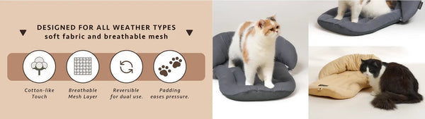 FikaGO Mushroom Pet Stroller Pillow & Curve Cushion-Pet Stroller Accessories-FikaGo- Silver Circle Pets