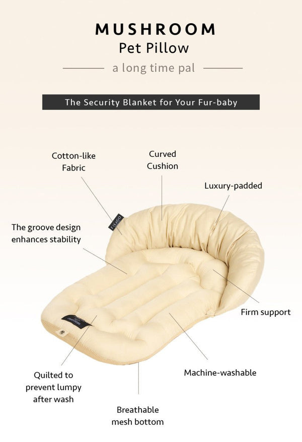 FikaGO Mushroom Pet Stroller Pillow & Curve Cushion-Pet Stroller Accessories-FikaGo- Silver Circle Pets