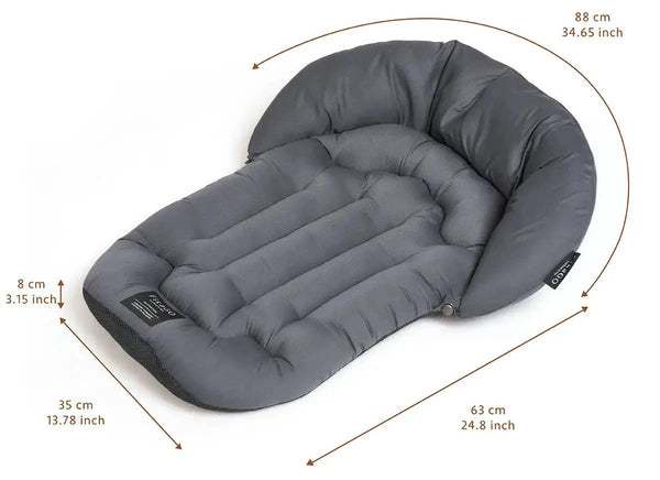 FikaGO Mushroom Pet Stroller Pillow & Curve Cushion-Pet Stroller Accessories-FikaGo- Silver Circle Pets