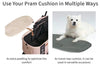 FikaGO Pet Pram Cushion | Reversible & Magnetic-Pet Stroller Accessories-FikaGo- Silver Circle Pets