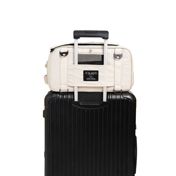 FikaGO Truffle | 6-in-1 Folding Pet Carrier | Airline Approved-Pet Carrier-FikaGo- Silver Circle Pets