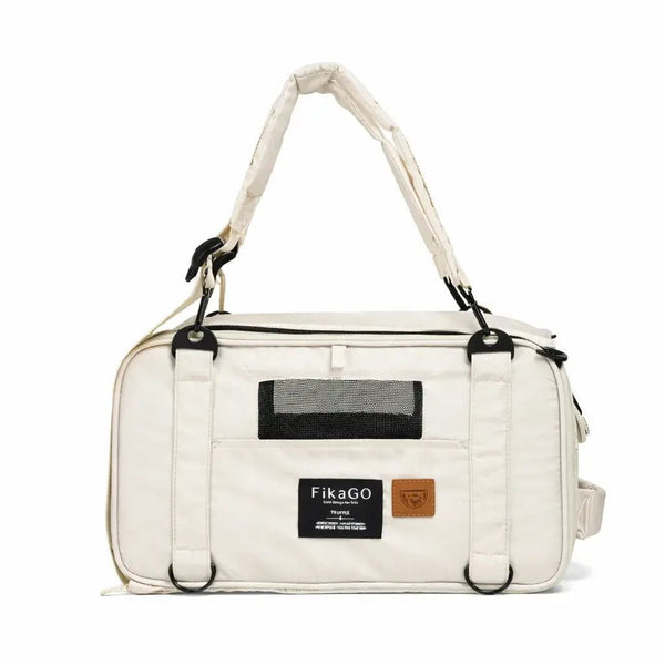 FikaGO Truffle | 6-in-1 Folding Pet Carrier | Airline Approved-Pet Carrier-FikaGo- Silver Circle Pets