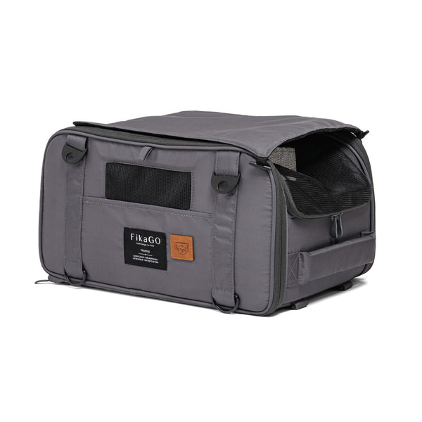 FikaGO Truffle | 6-in-1 Folding Pet Carrier | Airline Approved-Pet Carrier-FikaGo- Silver Circle Pets